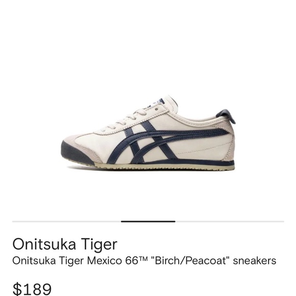 NWT Onitsuka Tiger Mexico 66 Birch/Peacoat - Picture 4 of 5
